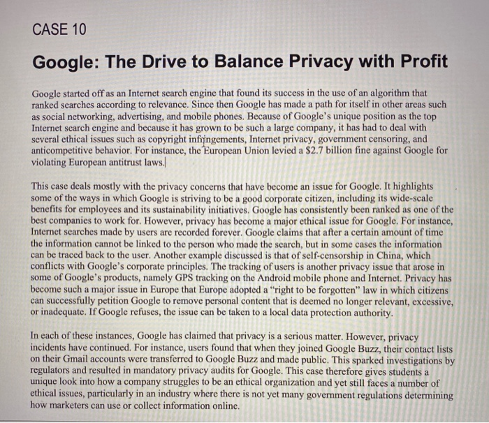 From the above case answer the following