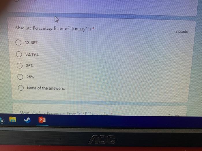 sorry , here is the main question n Mean Absolute