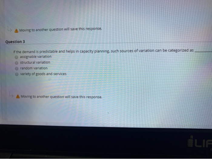 L A Moving to another question will save this