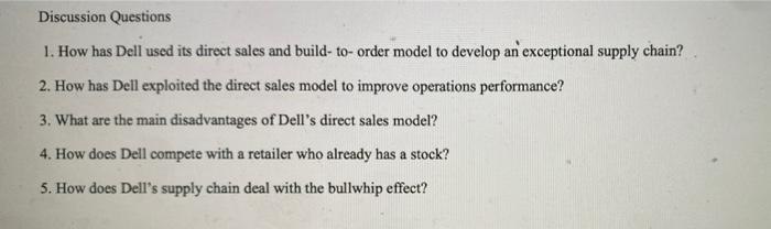Dell's Value Chain Dell Computer, with close