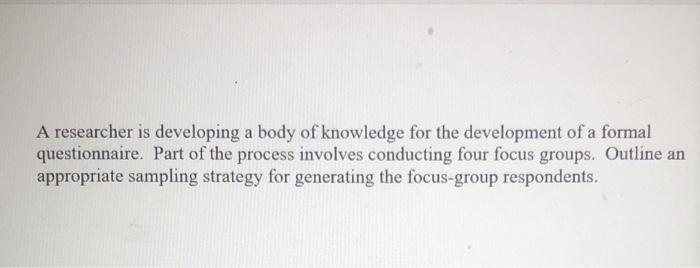 A researcher is developing a body of knowledge