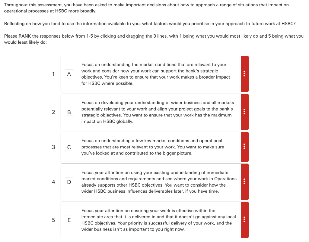 Throughout this assessment, you have been asked