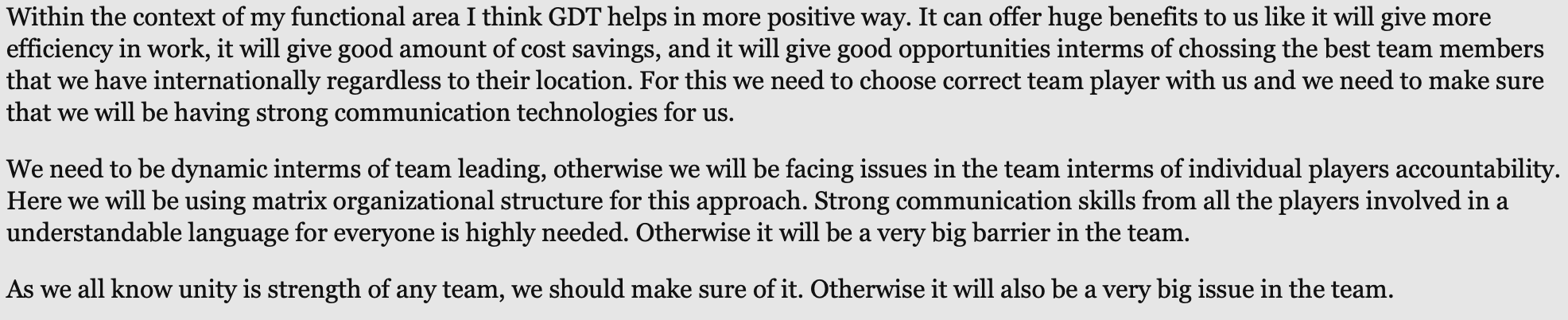 Using this the following post improve it around