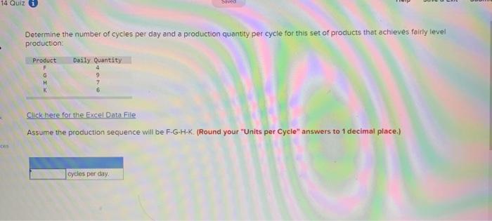 14 Quiz Svo Determine the number of cycles per