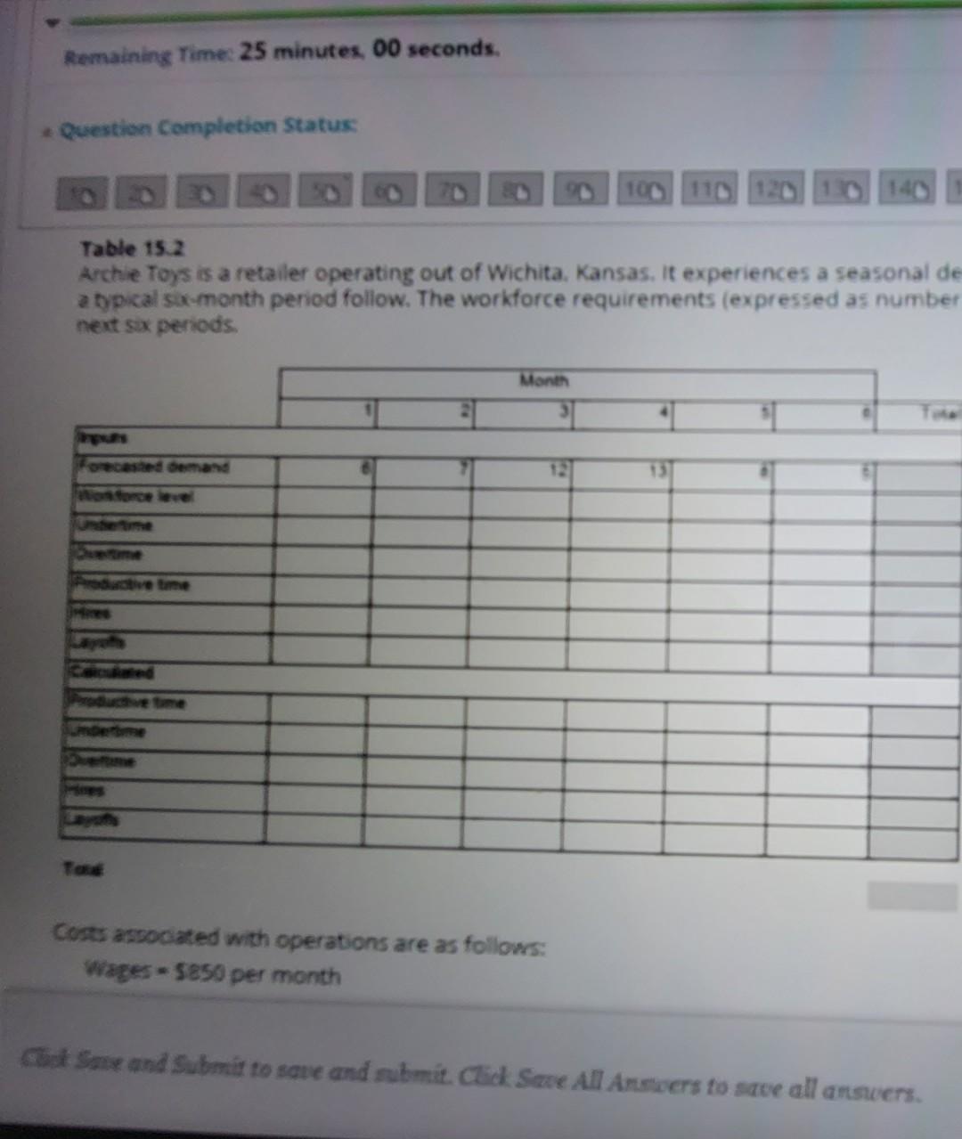 Remaining Time25 minutes, 00 seconds. Question