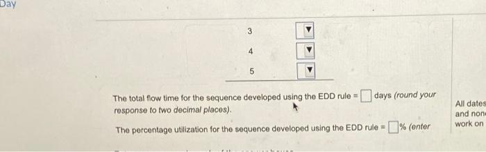 Using the EOD is a decision rule for sequencing