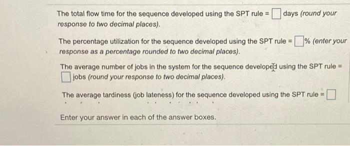 Using the EOD is a decision rule for sequencing