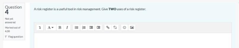 Please help me Iam in attempt Question 4 Arisk