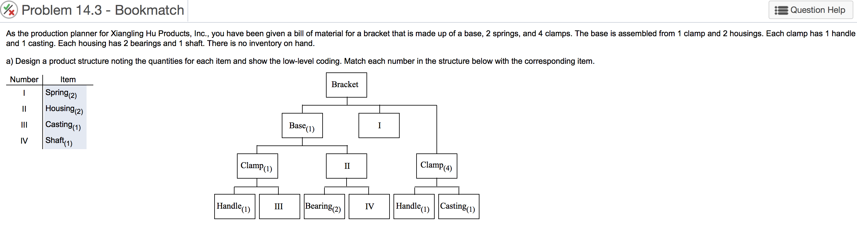 & Problem 14.3 - Bookmatch is Question Help 0