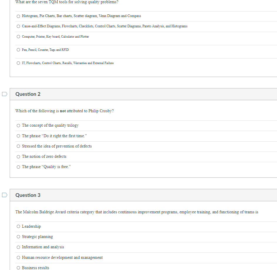 What are the seven TQM tools for solving quality