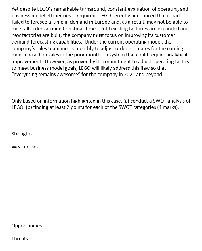 Question 1 (10 marks): Please read the following