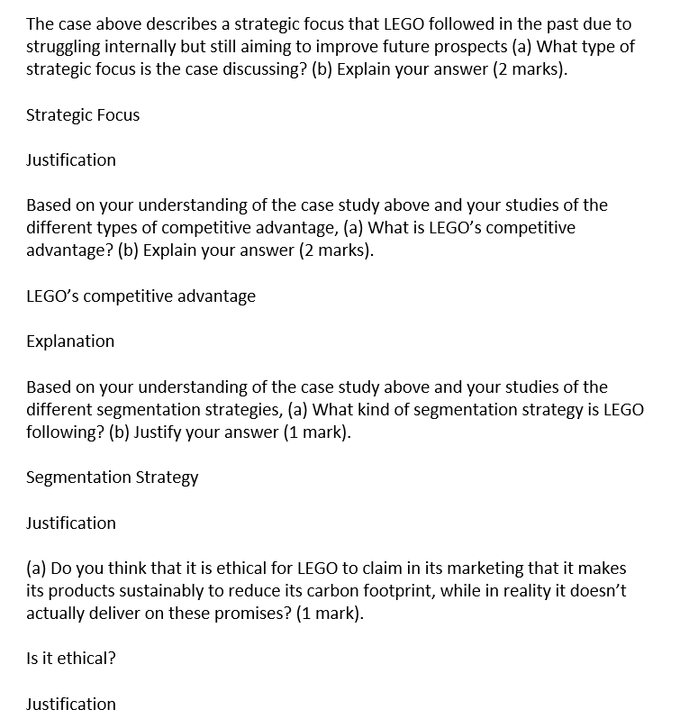 Question 1 (10 marks): Please read the following