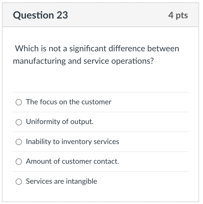 Question #23 Which is not a significant
