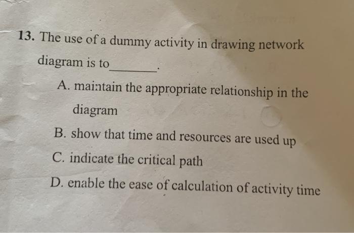 9. The latest starting time for an activity