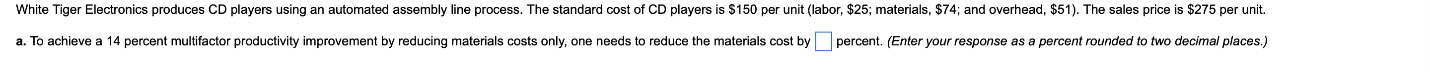 b. to achieve a 14 percent multi factor