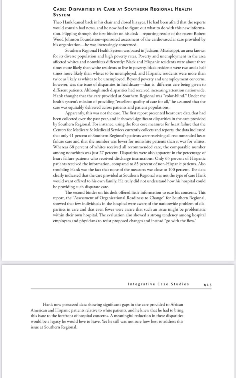 Disparities in Care at Southern Regional Health