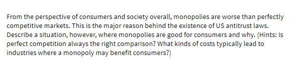 From the perspective of consumers and society