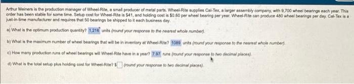 Arthur Meiners is the production manager of