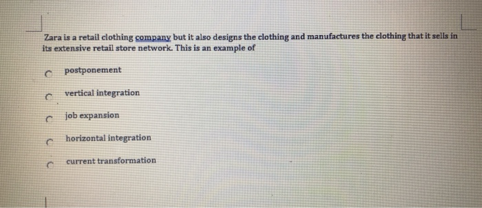 Zara is a retail clothing company but it also