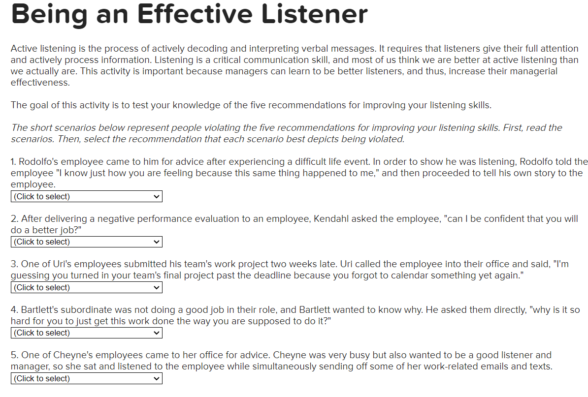 Focus on the other person Ask open-ended