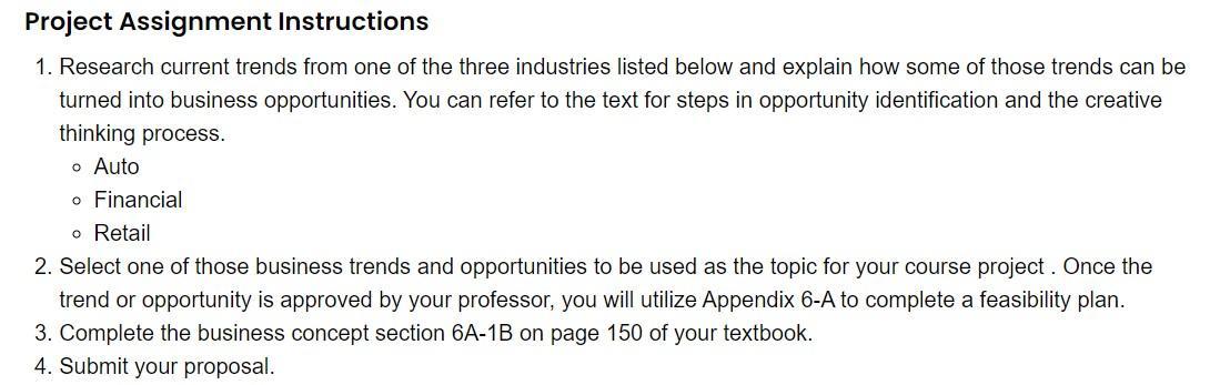 Project Assignment Instructions 1. Research