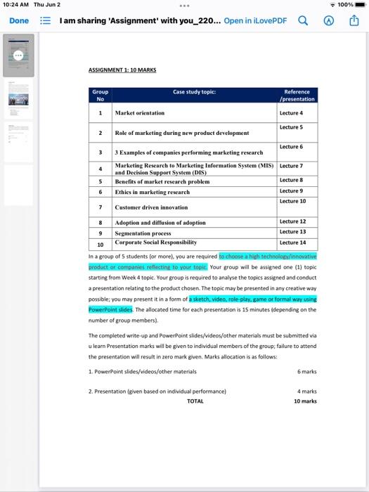 10:24 AM Thu Jun 2 Done I am sharing 'Assignment'