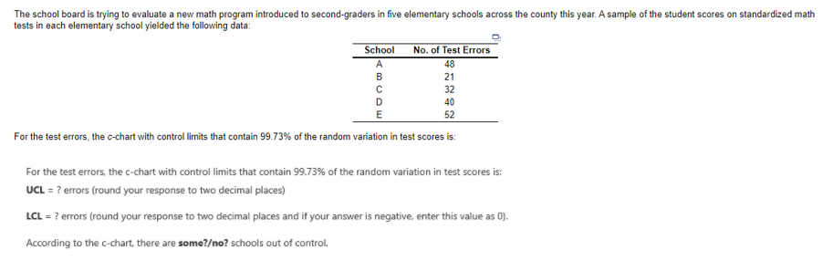 The school board is trying to evaluate a new math