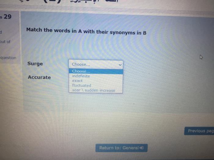 n 29 Match the words in A with their synonyms in