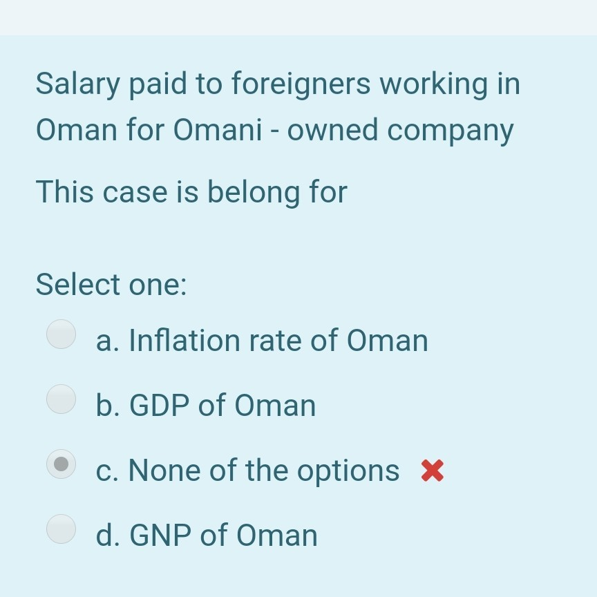 Salary paid to foreigners working in Oman for