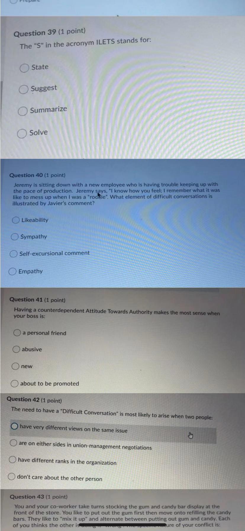 Question 39 (1 point) The "S" in the acronym