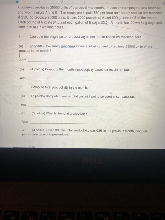 A business produces 25000 units of a product in a