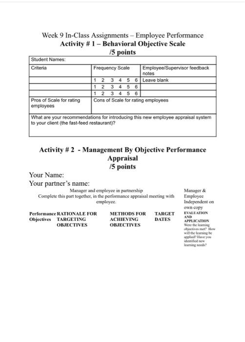 Week 9 In-Class Assignments - Employee