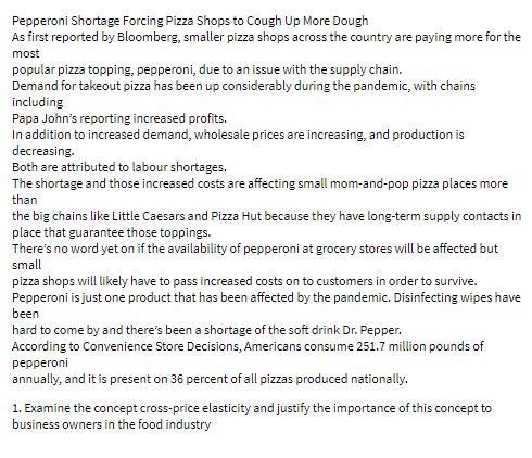 most Pepperoni Shortage Forcing Pizza Shops to