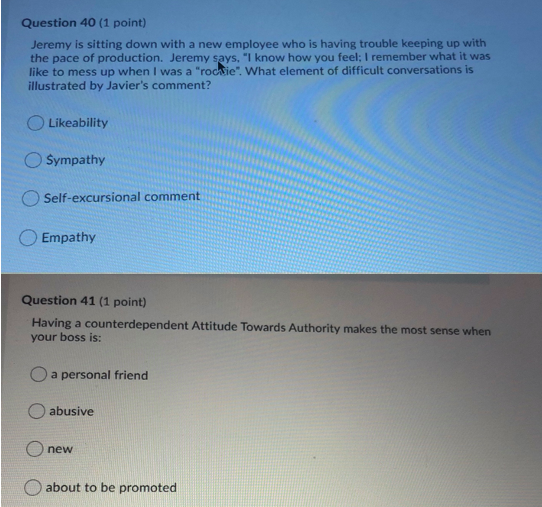 Question 36 (1 point) Roberta has just watched a