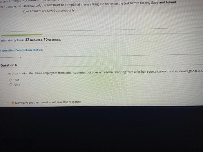 ultiple attempts NOL orce Completion Once started