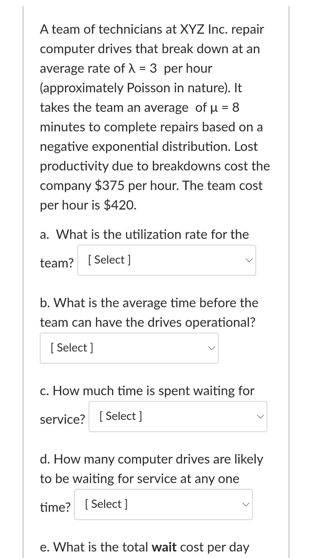 Please answer a to e and correct answers. thanks