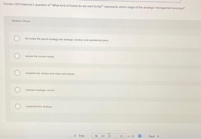 Former CEO Kalanick's question of 