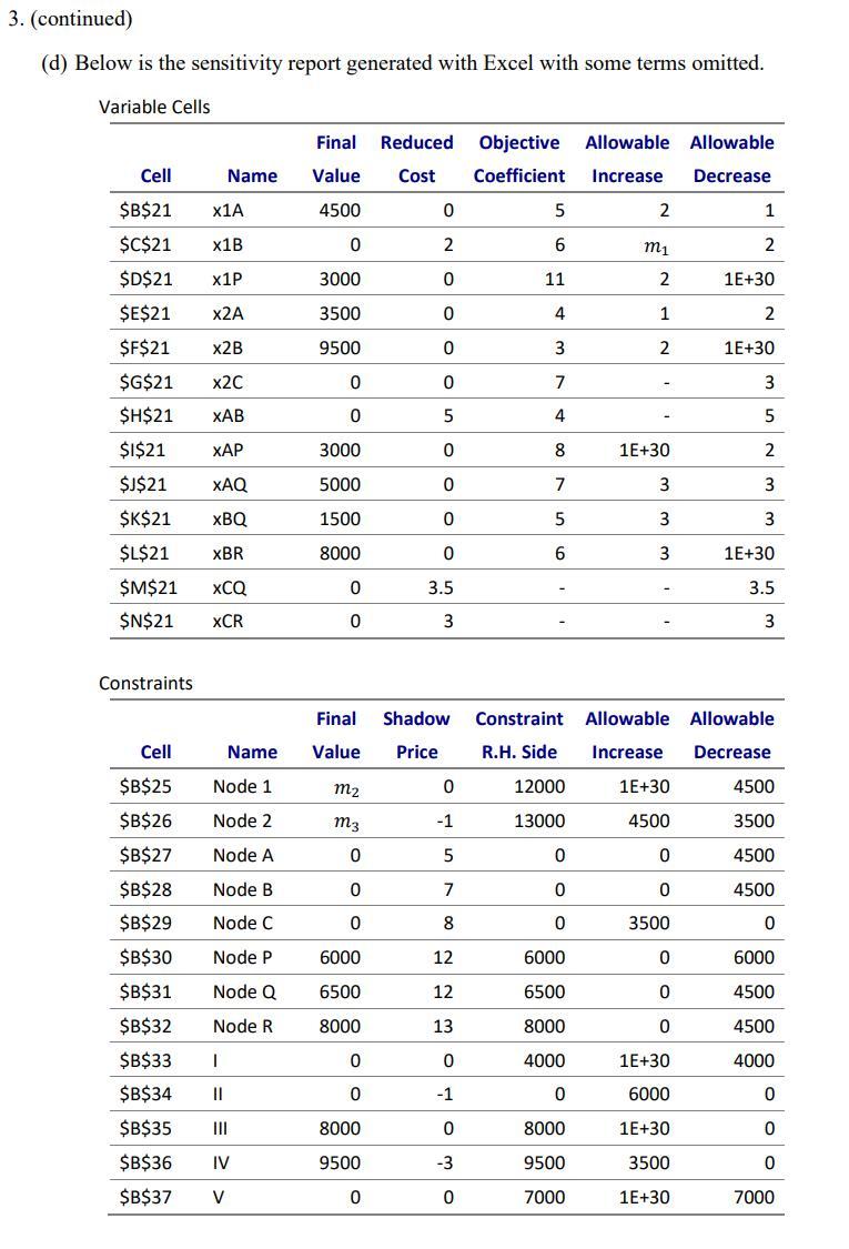 An oil company has two refineries at locations 1