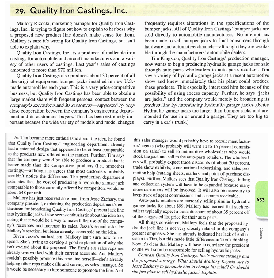 29. Quality Iron Castings, Inc. Mallory Rizocki,
