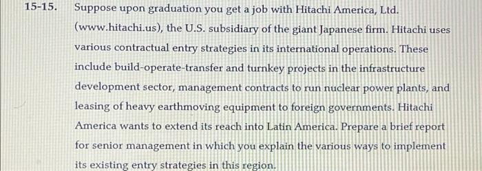 15-15. Suppose upon graduation you get a job with