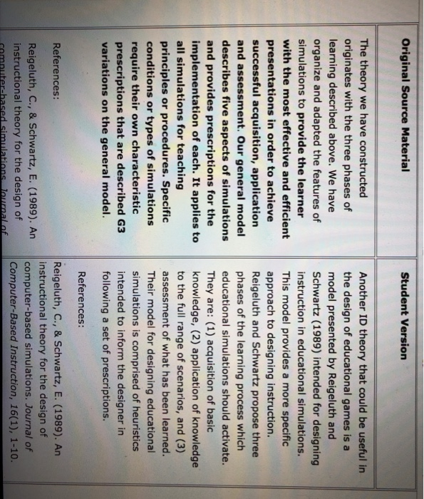 Original Source Material Student Version The