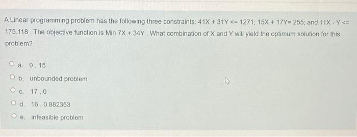 WILL UPVOTE PLEASE HELP A Linear programming