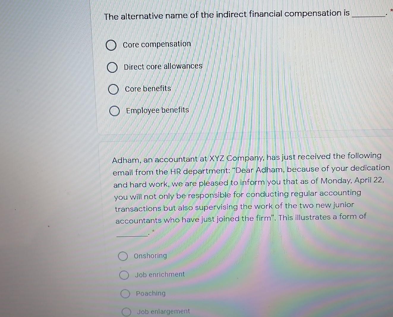 The alternative name of the indirect financial