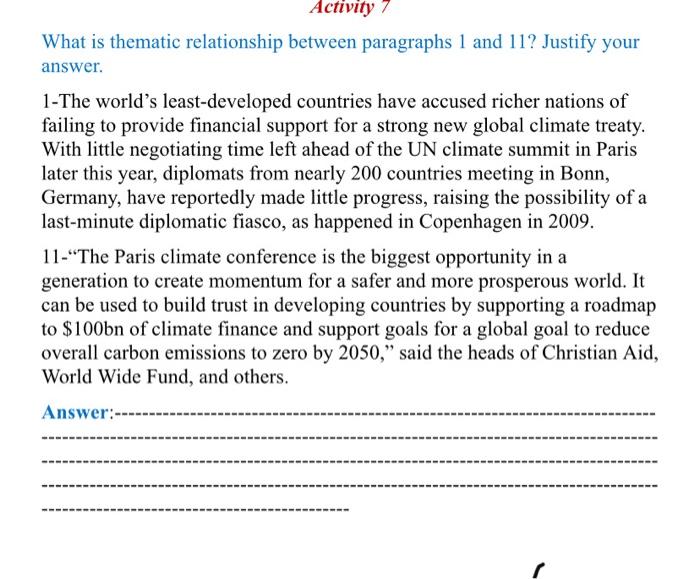 please answer me these 2 activity (1&7) please