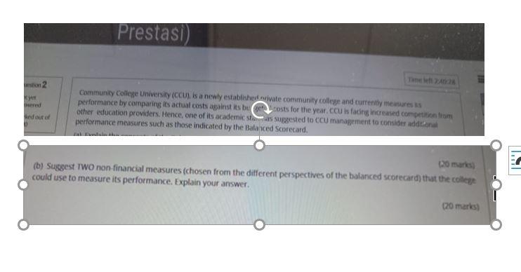 performance measures such as those indicated by