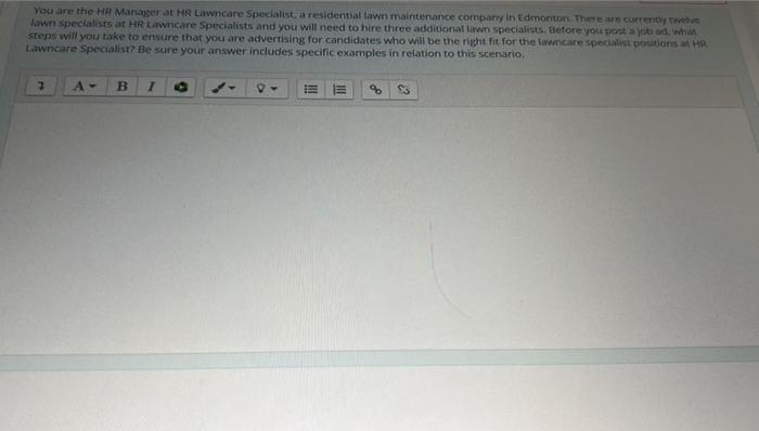 this question is from HRMT You are the HR Manager