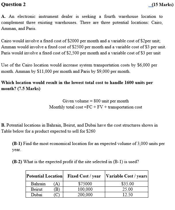 Please show workings and explain. thanks Question