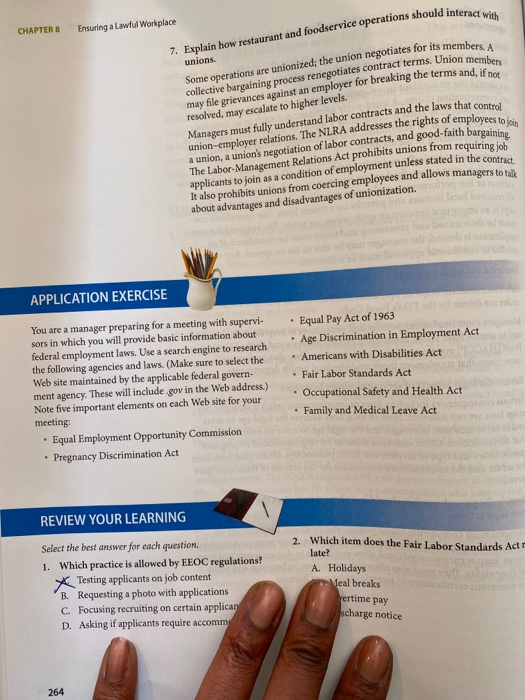 7. Explain how restaurant and foodservice