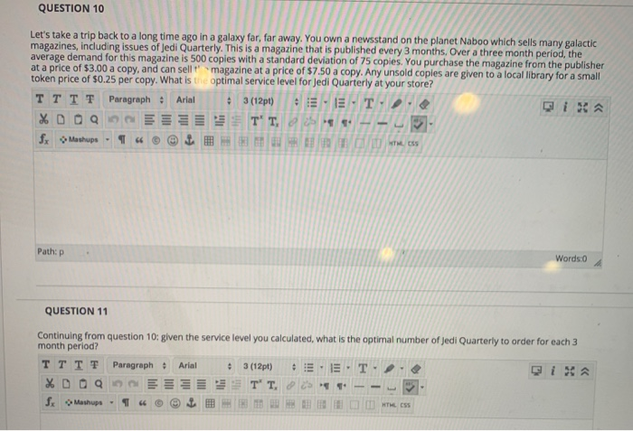 QUESTION 10 Let's take a trip back to a long time
