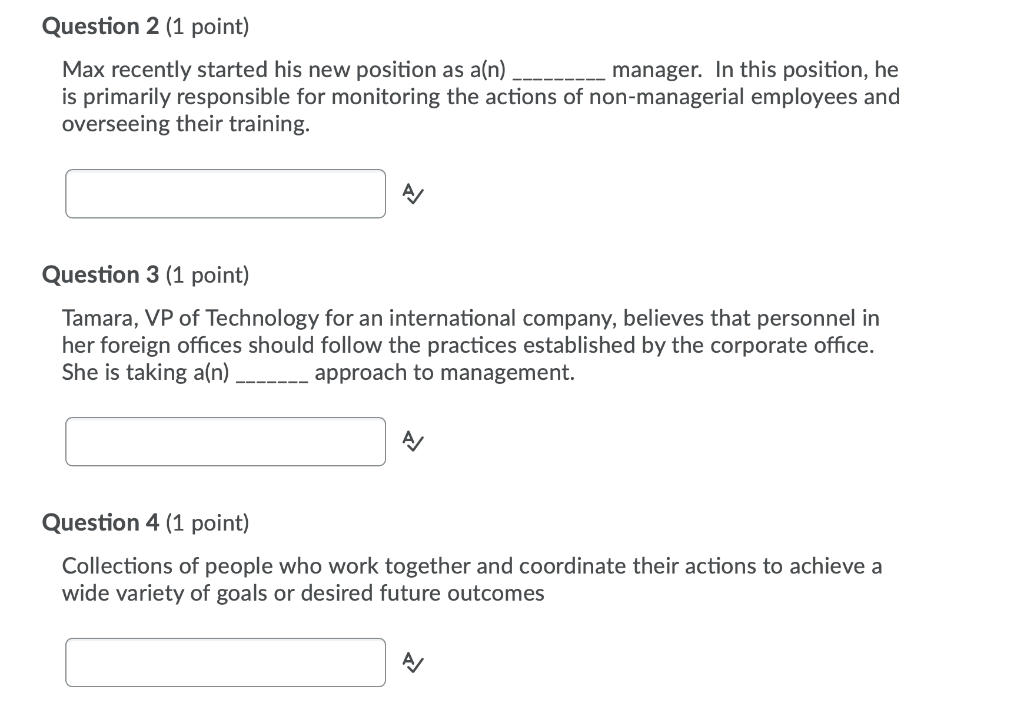 Question 2 (1 point) Max recently started his new
